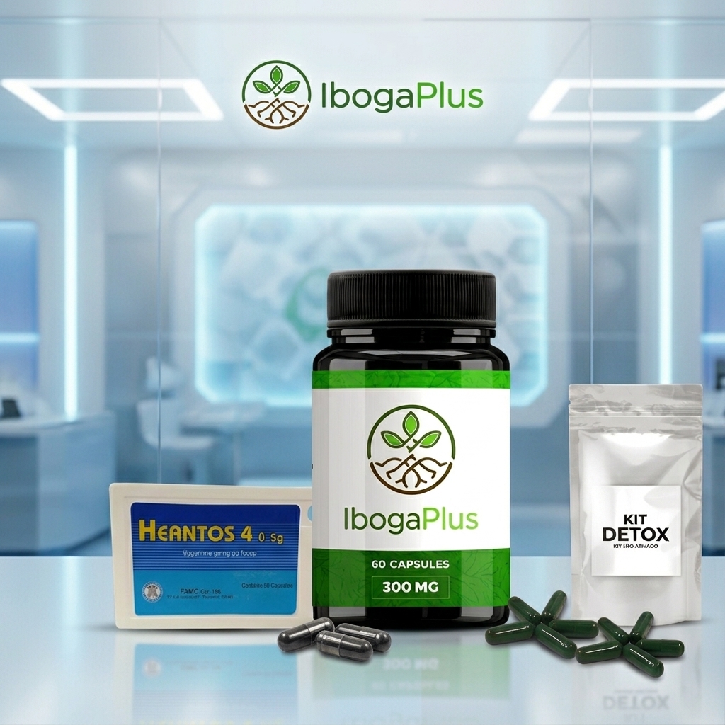 Kit IbogaPlus — 60 cápsulas + 30 cápsulas de Heantos 4 + Kit detox